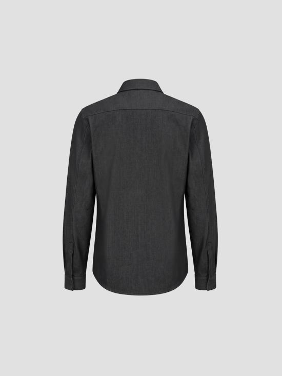 26FW 구찌 인터로킹 G 코튼 실크 셔츠 인터로킹 G 코튼 실크 셔츠 A0041CXDDBI 1000 BLACK - GUCCI