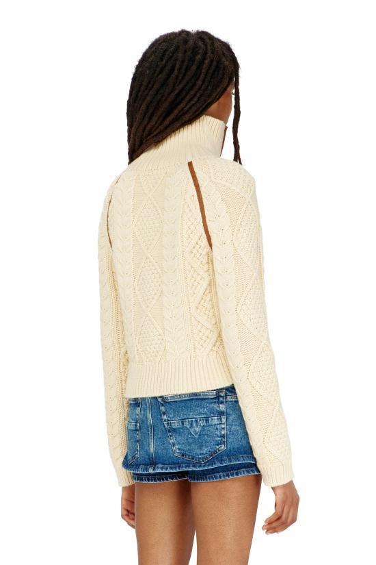 26FW 디젤 스웨터 A242420JMCN 1AD WHITE SAND - DIESEL