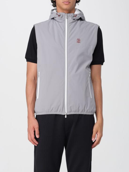 26FW 브루넬로 쿠치넬리 멤브레인 나일론 후드 베스트 MM49A7432G C1704 GREY DOM