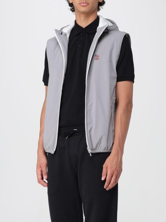 26FW 브루넬로 쿠치넬리 멤브레인 나일론 후드 베스트 MM49A7432G C1704 GREY DOM - BRUNELLO CUCINELLI