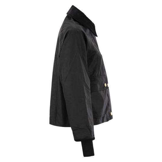 26FW 바버 크롭드 비드넬 왁스 재킷 LWX1403 LWX BK71 BLACK CLASSIC - BARBOUR