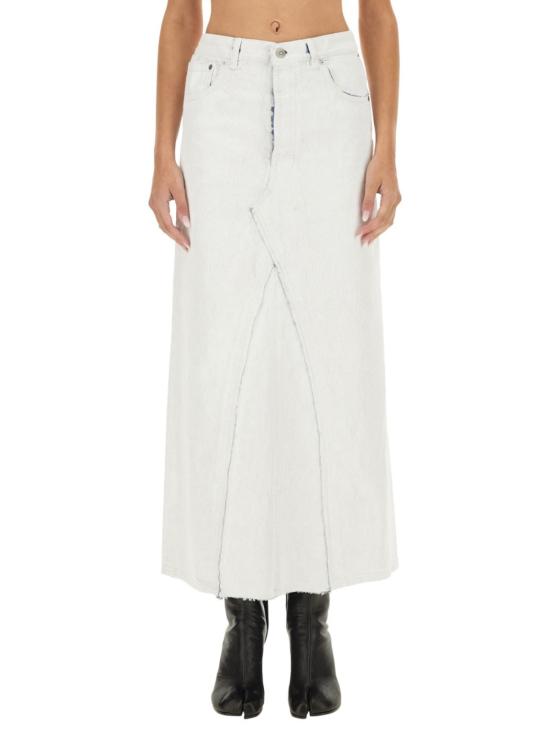  마르지엘라 미디 스커트 메종   화이트 - MAISON MARGIELA