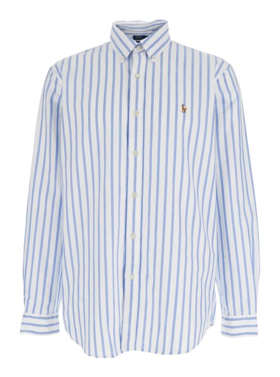 26FW 폴로 랄프로렌 커스텀핏 스트라이프 옥스포드 셔츠 710906622001 Light blue