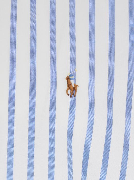 26FW 폴로 랄프로렌 커스텀핏 스트라이프 옥스포드 셔츠 710906622001 Light blue - POLO RALPH LAUREN