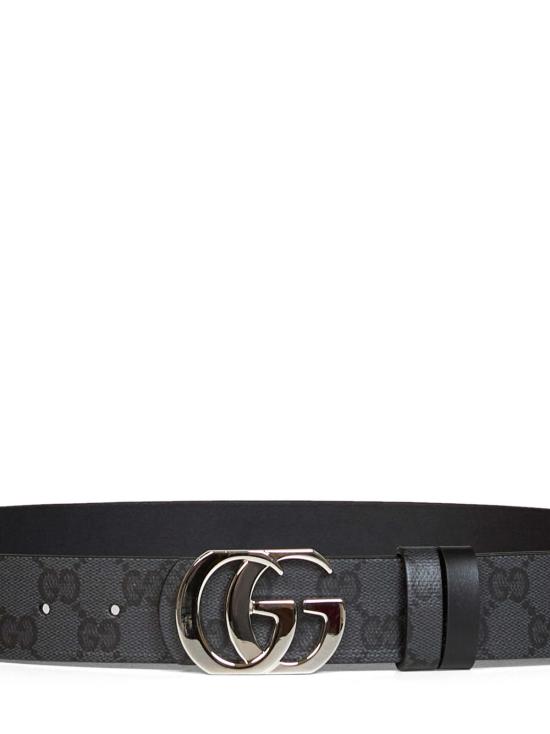  구찌 벨트 양면 가죽  GG 마몬트 블랙 - GUCCI