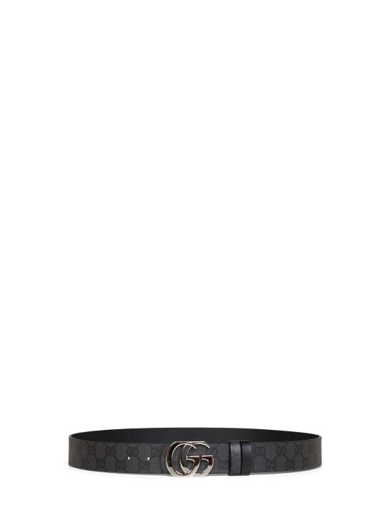  구찌 벨트 양면 가죽  GG 마몬트 블랙