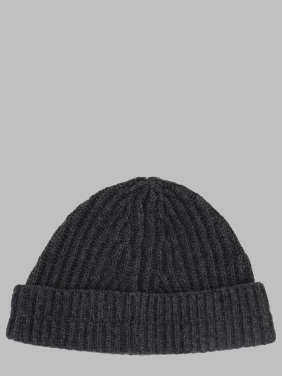  MM6 메종마르지엘라 모자 Mm6 메종 마르지엘라 울 블렌드 골지 니트 비니 블랙 - MM6 MAISON MARGIELA