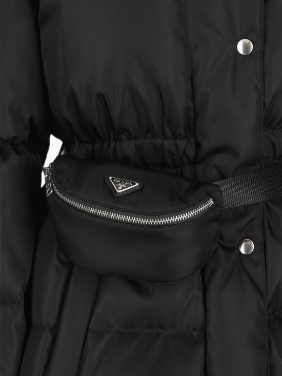 26FW 프라다 리나일론 벨티드 롱 다운 재킷 29Y395 1WQ8 F0002 BLACK DOM - PRADA