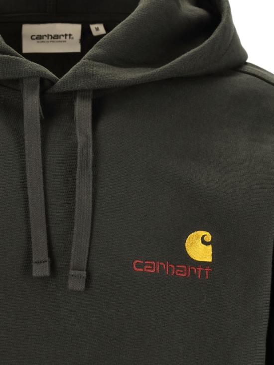 26FW 칼하트 WIP 후드 아메리칸 스크립트 스웨트셔츠 I028279 3T6XX GREY - CARHARTT WIP