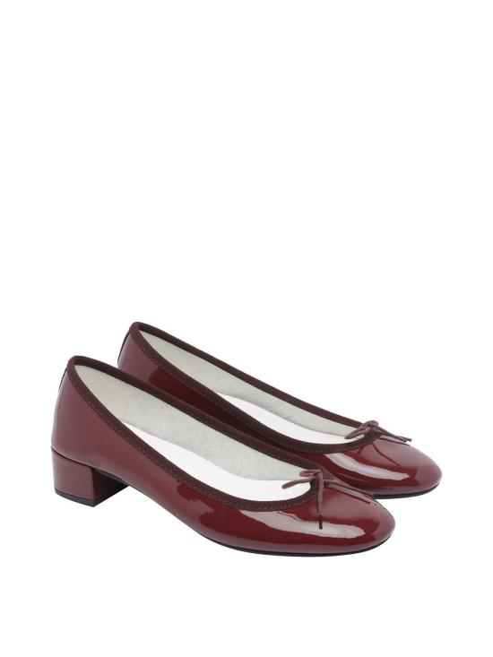 26FW 레페토 까미유 곰므 미들 힐 발레리나 V080VLUX1450 RED - REPETTO