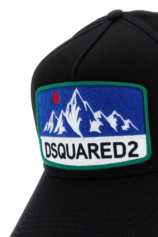  디스퀘어드2 모자 Dsquared2 코튼 햇 네로 - DSQUARED2
