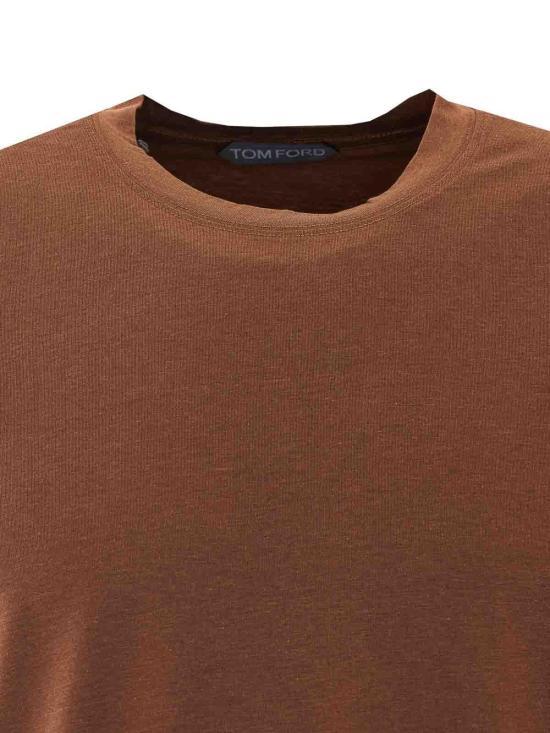 26FW 톰포드 반팔 티셔츠 JCS004JMT012ECJ BROWN - TOMFORD