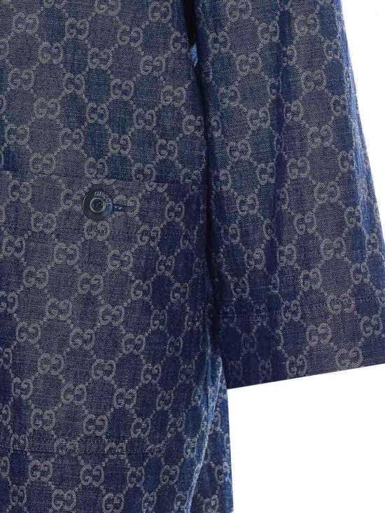 26FW 구찌 GG 코튼 데님 자카드 재킷 875438XDDG34011 BLUE - GUCCI