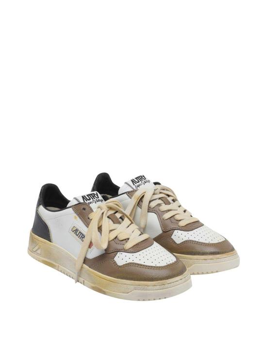 26FW 오트리 슈퍼 빈티지 메달리스트 로우 레더 스니커즈 AVLWSV60 BROWN - AUTRY