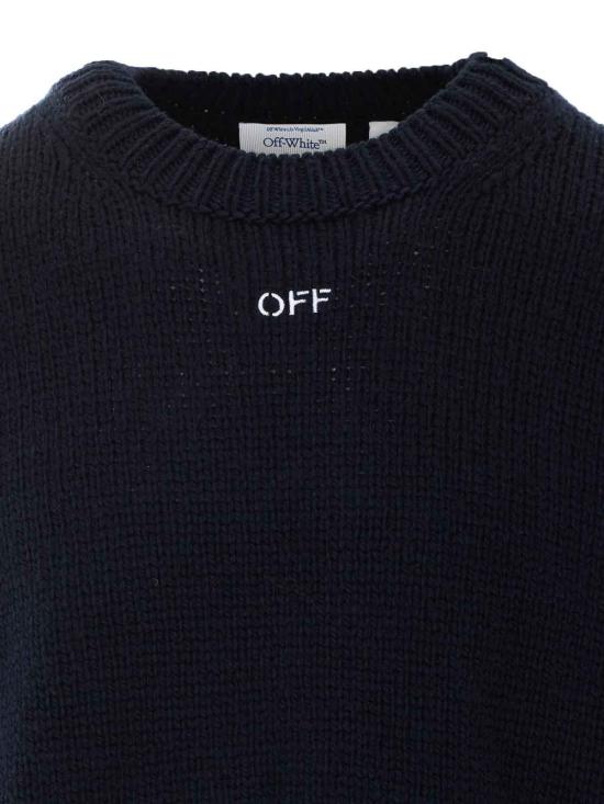 26FW 오프화이트 스웨터 OMHE212F26KNI001411 BLUE - OFF WHITE