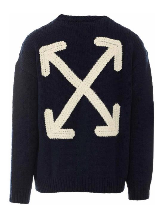 26FW 오프화이트 스웨터 OMHE212F26KNI001411 BLUE - OFF WHITE