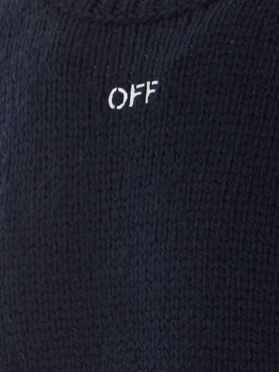 26FW 오프화이트 스웨터 OMHE212F26KNI001411 BLUE - OFF WHITE