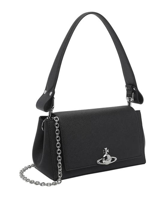 26FW 비비안웨스트우드 오르브 엠보싱 카프스킨 토트백 4602000WWS0021N401 BLACK - VIVIENNE WESTWOOD