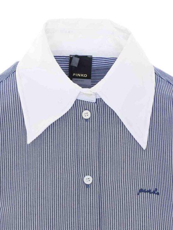 26FW 핑코 셔츠 107225A3H2EZ1 BLUE - PINKO
