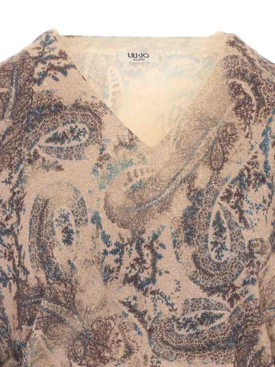 26FW 리우조 탑 WF6311MA52SL9303 Beige - LIU JO