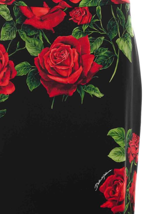 26FW 돌체앤가바나 미디 스커트 F4CSJTFSA9RHN6EJ BLACK - DOLCE & GABBANA