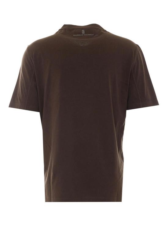 26FW 브루넬로 쿠치넬리 반팔 티셔츠 M0B138518C9768 BROWN - BRUNELLO CUCINELLI
