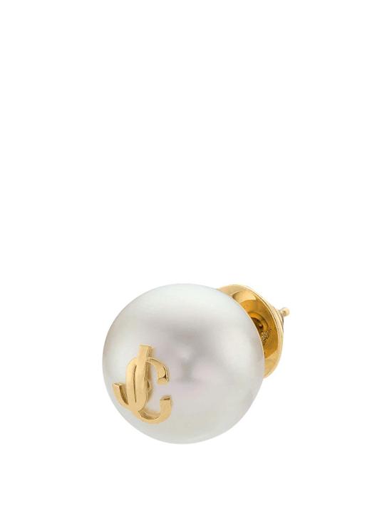 26FW 지미추 이어링 MAXIPEARLSTUDSDXQGOLDWHITE - JIMMY CHOO