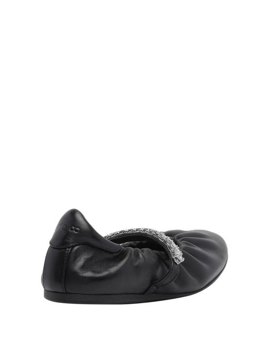 26FW 지미추 플랫 슈즈 JADEBALLERINAGKEBLACKCRYSTAL - JIMMY CHOO