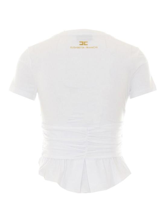 26FW 엘리자베타프랜치 반팔 티셔츠 MA00366E2270 WHITE - ELISABETTA FRANCHI