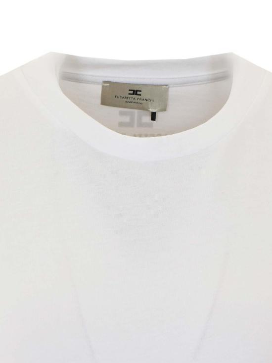 26FW 엘리자베타프랜치 반팔 티셔츠 MA00366E2270 WHITE - ELISABETTA FRANCHI