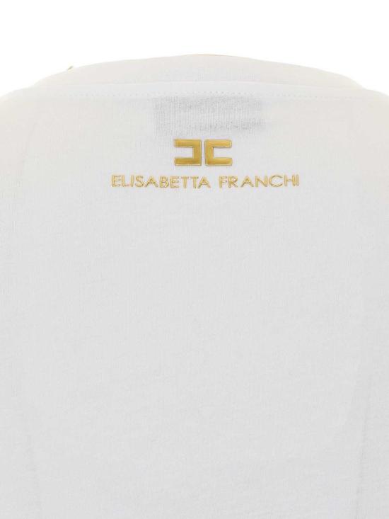 26FW 엘리자베타프랜치 반팔 티셔츠 MA00366E2270 WHITE - ELISABETTA FRANCHI