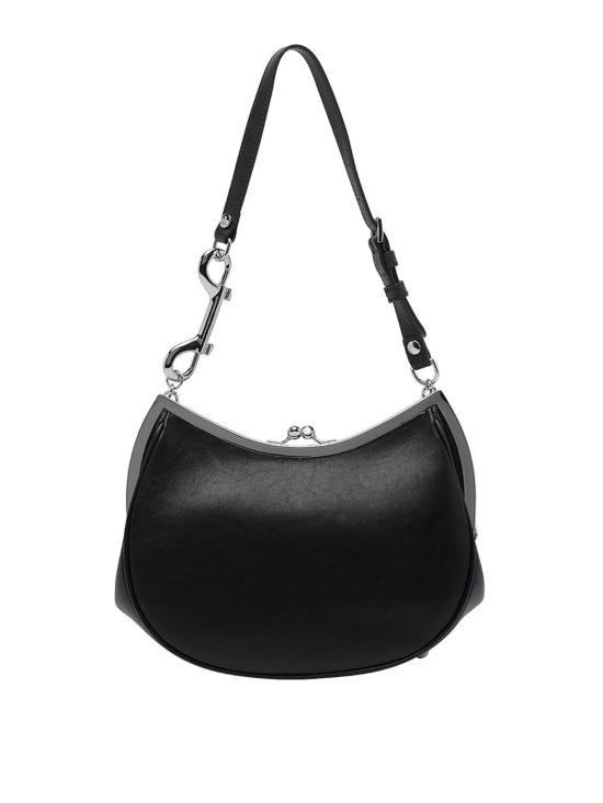 26FW 비비안웨스트우드 카프스킨 스몰 로고 토트백 4B01000PWL00BXN401 BLACK - VIVIENNE WESTWOOD