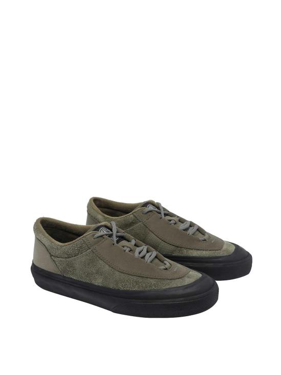 26FW 스톤 아일랜드 로우탑 트레이너 컴퍼스 로고 패치 스웨이드 스니커즈 S100020S0539V005G GREEN - STONE ISLAND