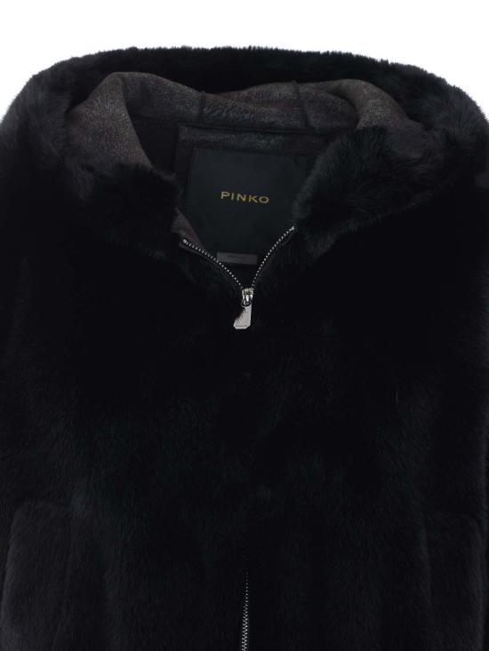 26FW 핑코 무스탕 107053A3E9Z99 BLACK - PINKO