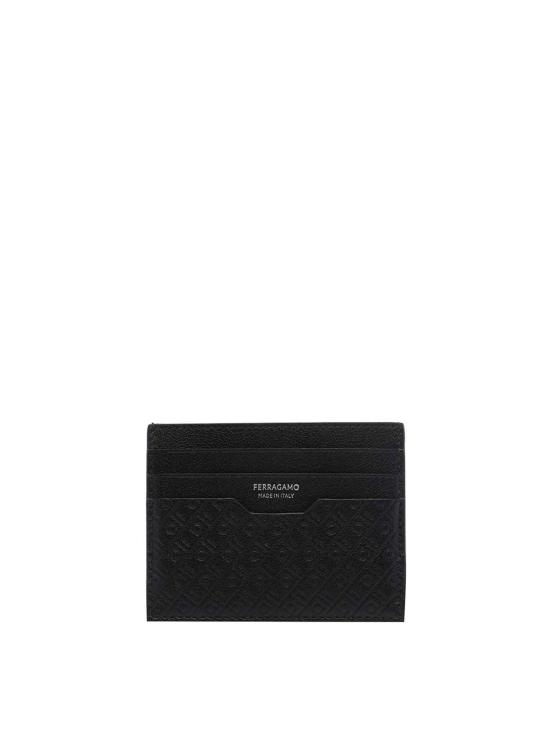26FW 살바토레 페라가모 간치니 모노그램 카드 홀더 780076661571 BLACK