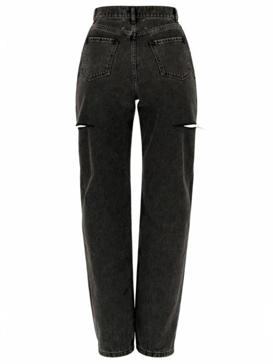  마르지엘라 데님 팬츠 메종  컷아웃 디테일 진 블랙 - MAISON MARGIELA