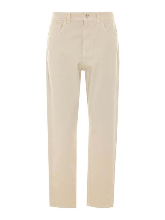 26FW 브루넬로 쿠치넬리 스트레이트 팬츠 MB057P5319C9815 WHITE