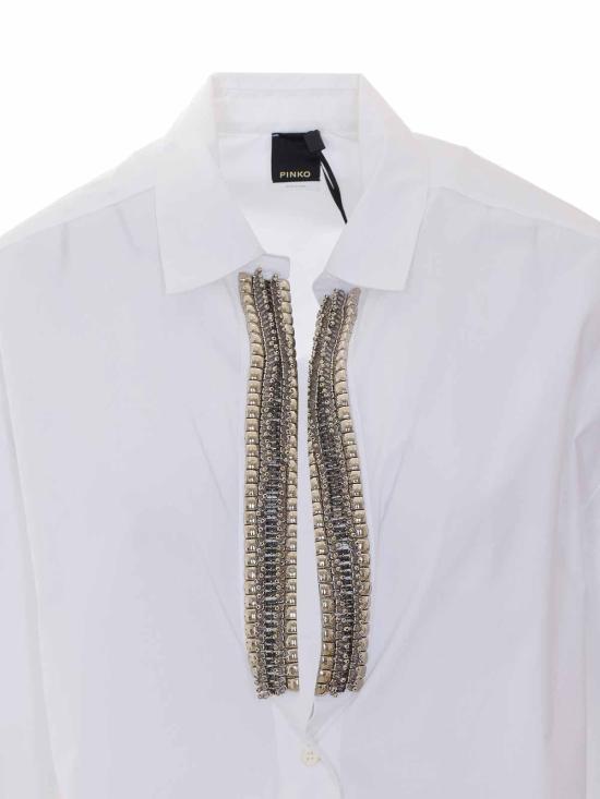 26FW 핑코 셔츠 104708A3HRZ04 WHITE - PINKO