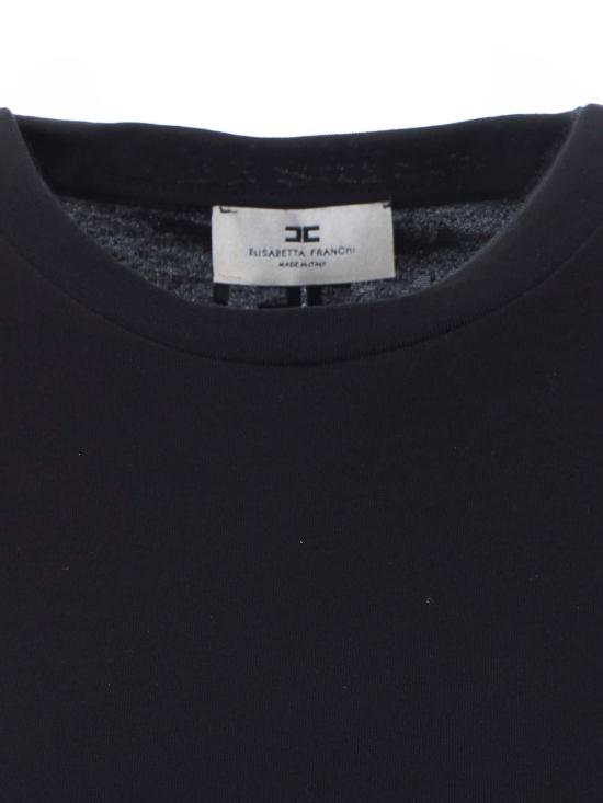26FW 엘리자베타프랜치 반팔 티셔츠 MA00366E2110 BLACK - ELISABETTA FRANCHI