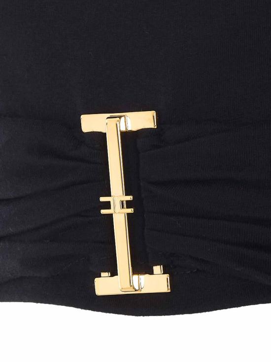 26FW 엘리자베타프랜치 반팔 티셔츠 MA00366E2110 BLACK - ELISABETTA FRANCHI