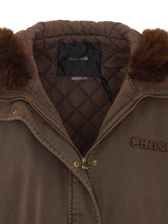 26FW 핑코 패딩 107231A3GVL64 BROWN - PINKO