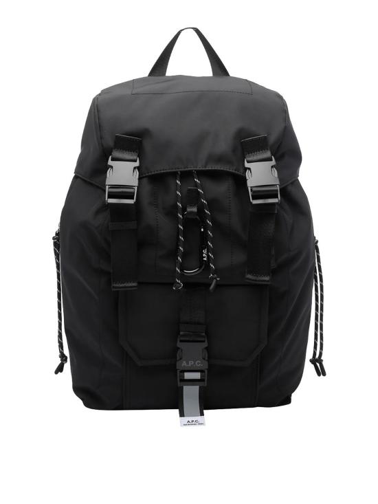 26FW 아페쎄 로고 프린트 버클 플랩 백팩 PAAGEH62631LZZ BLACK