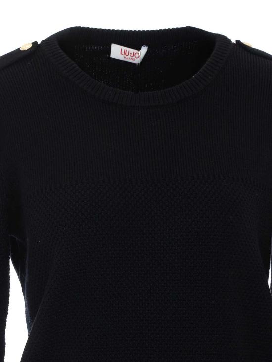 26FW 리우조 탑 TF6087MS75L22222 Black - LIU JO