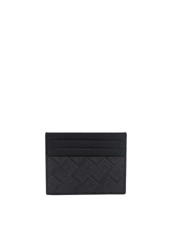 26FW 살바토레 페라가모 간치니 엠보스드 카드 홀더 780321661583 BLACK - SALVATORE FERRAGAMO