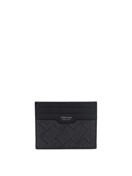 26FW 살바토레 페라가모 간치니 엠보스드 카드 홀더 780321661583 BLACK