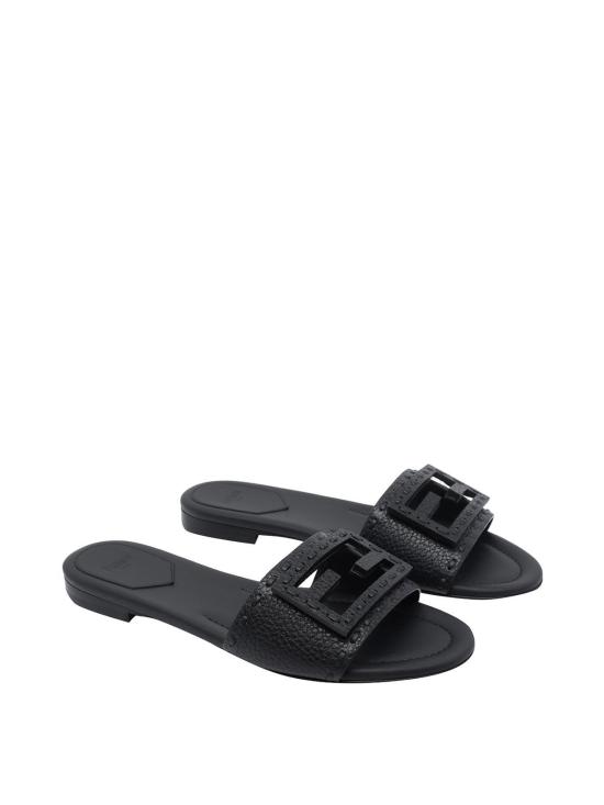 26FW 펜디 바게트 시에나 레더 슬라이드 8R8136AQY2F0QA1 BLACK - FENDI