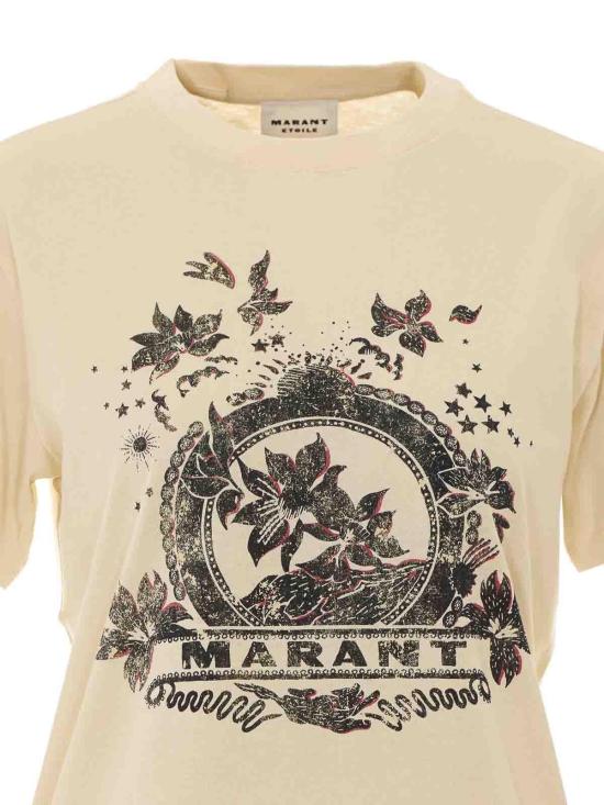 26FW 이자벨마랑에뚜왈 주얼 프린티드 코튼 저지 티셔츠 TS0001FAD3N01E23EC WHITE - ISABEL MARANT ETOILE