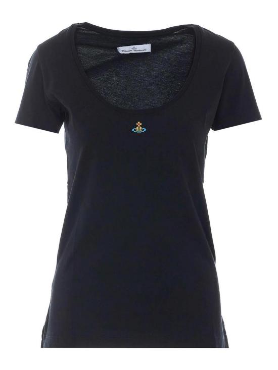 26FW 비비안웨스트우드 롤로 티셔츠 3G01002GJ00BLN401 BLACK