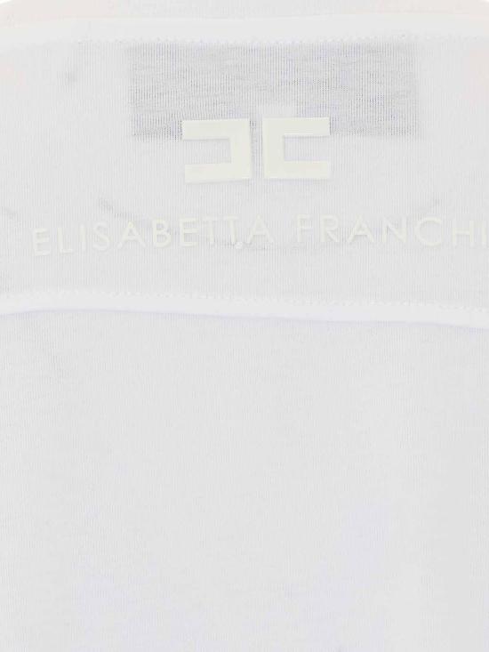 26FW 엘리자베타프랜치 반팔 티셔츠 MA66A66E2270 WHITE - ELISABETTA FRANCHI