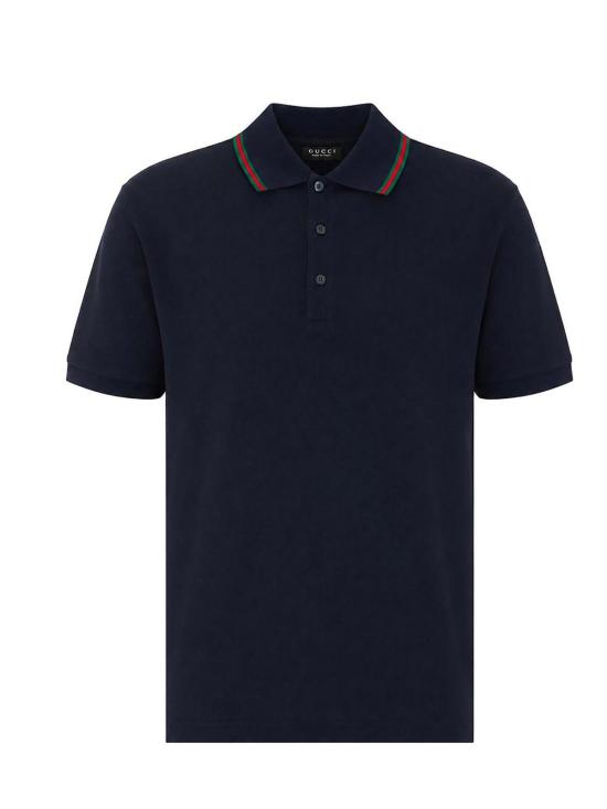 26FW 구찌 코튼 저지 피케 폴로 셔츠 872468XJHX54816 BLUE